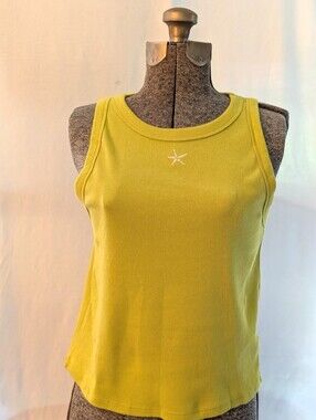 A New Day Sleeveless Ribbed Tank Top - Lime Green